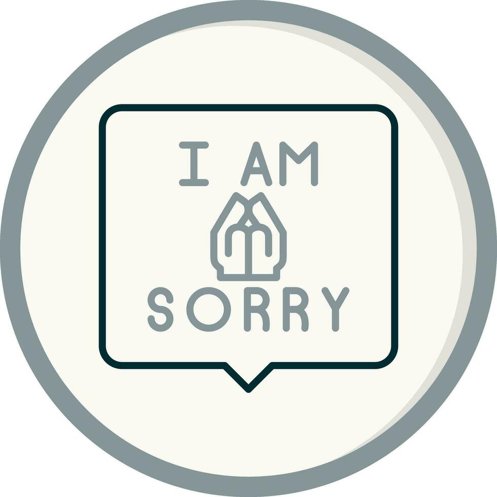 I Am Sorry Vector Icon