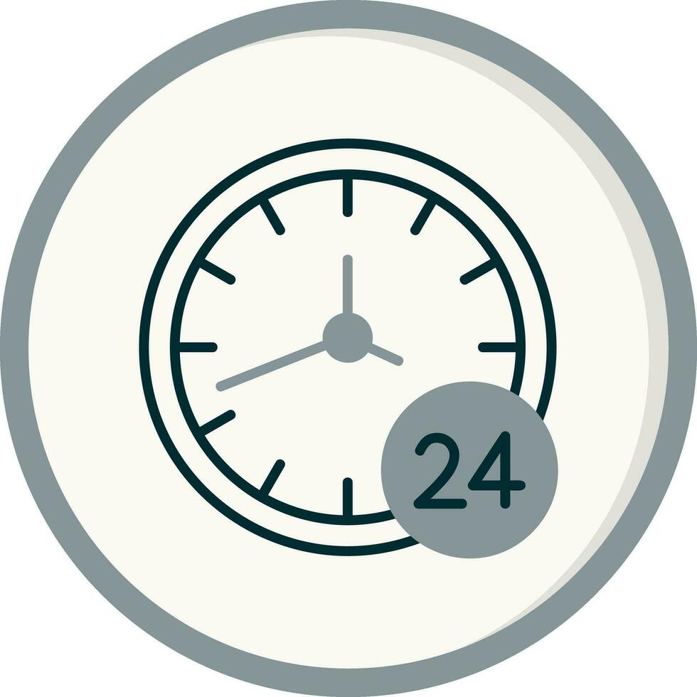 Icono de vector de 24 horas