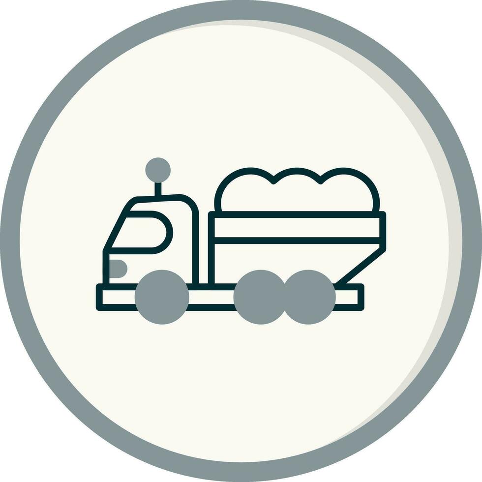 icono de vector de camión volquete