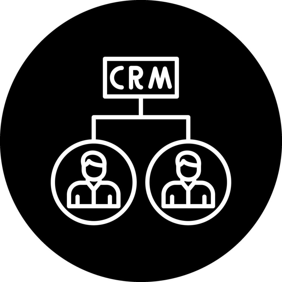 icono de vector de crm