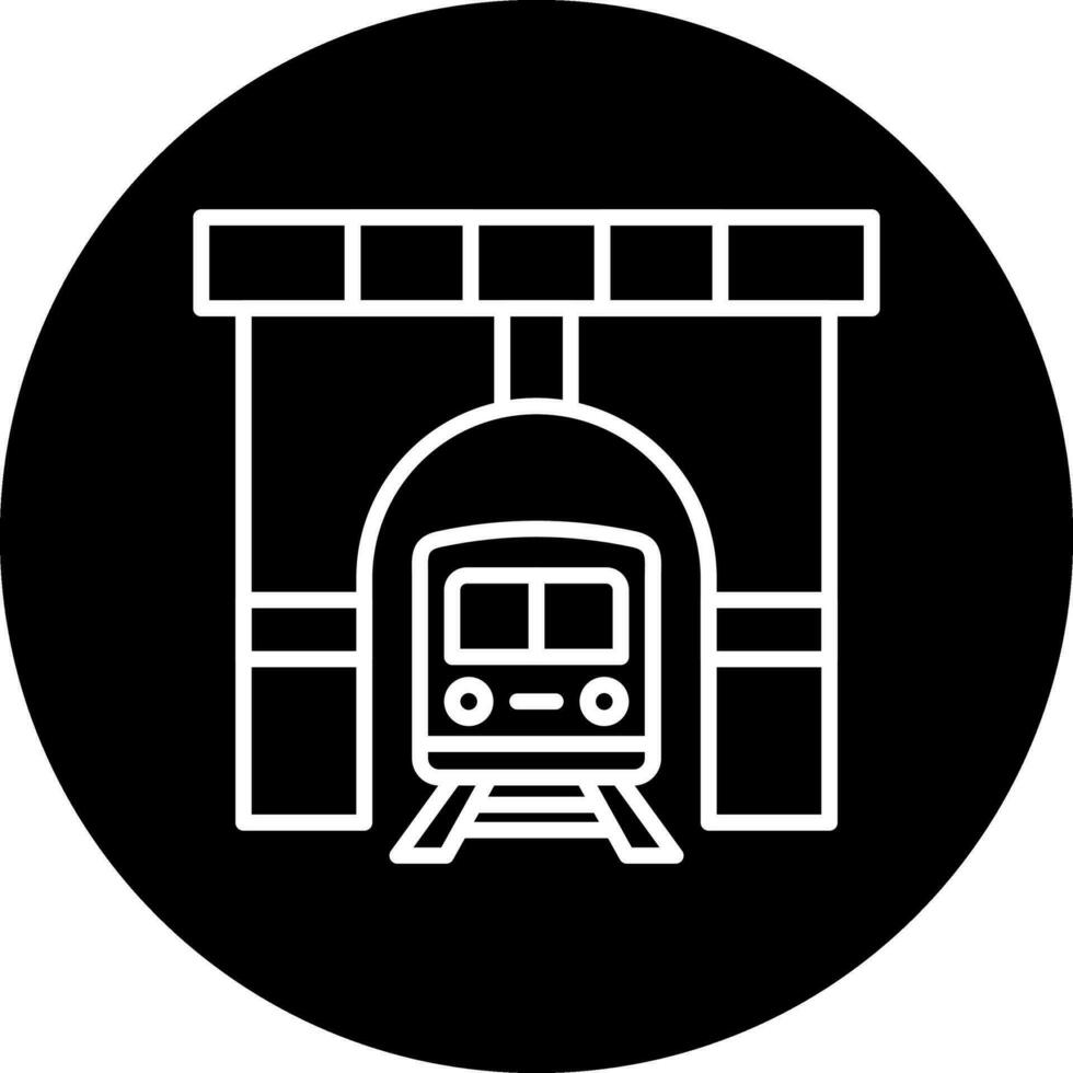 icono de vector de túnel