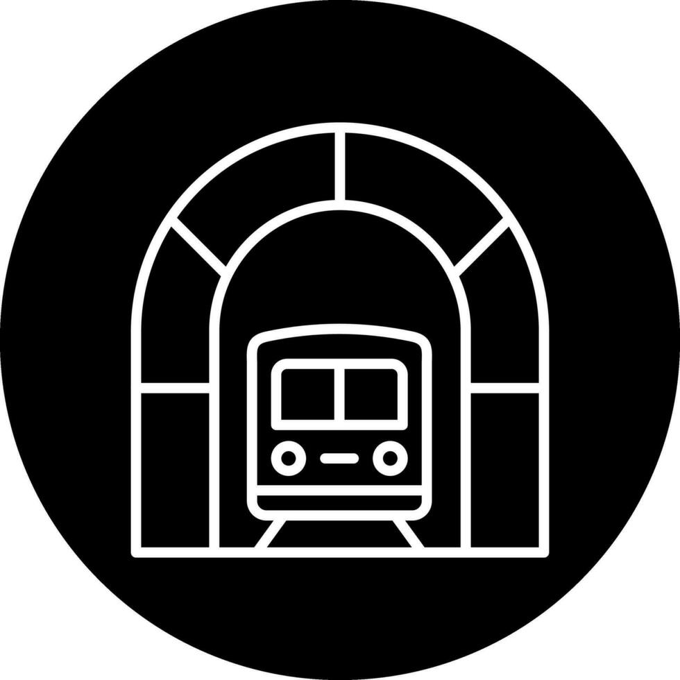 icono de vector de túnel