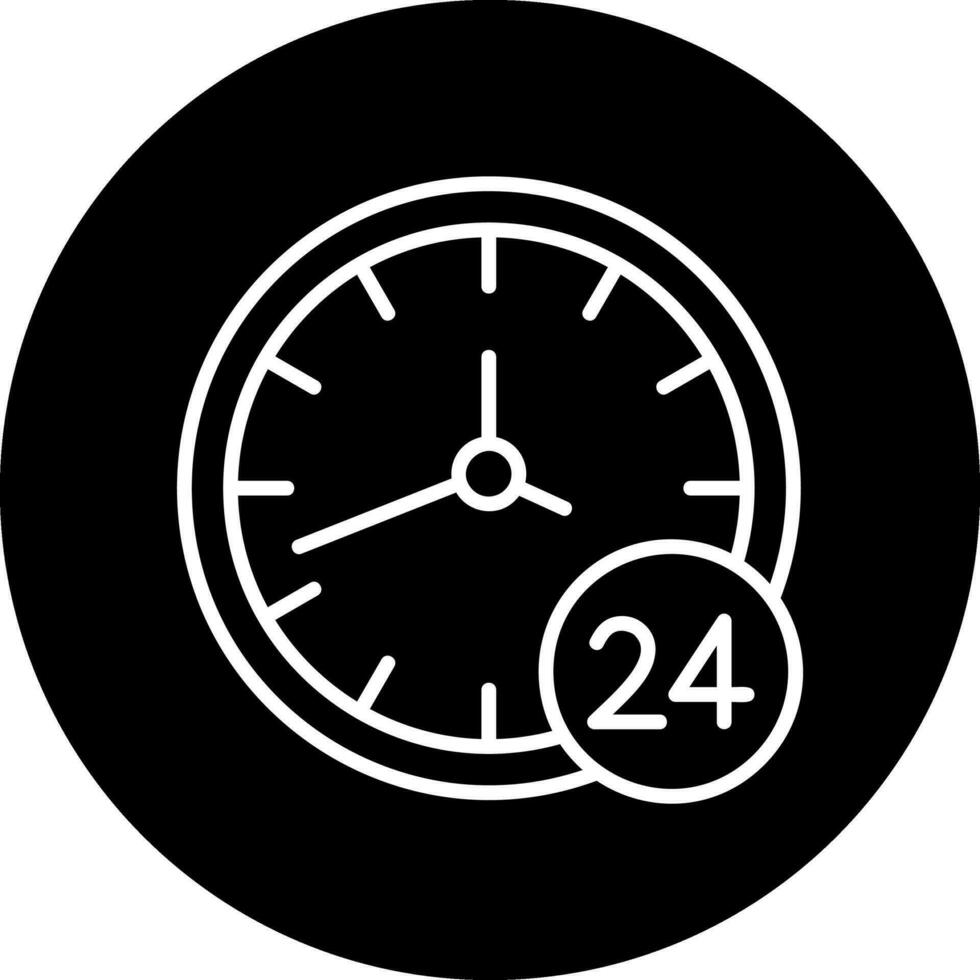 Icono de vector de 24 horas