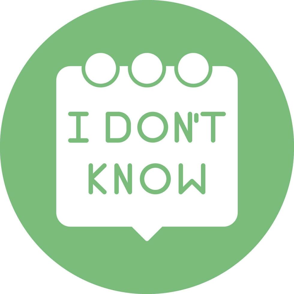 9 - I Don't Know.eps vector