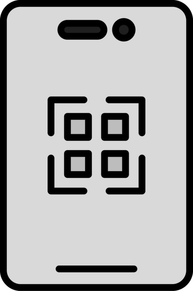 icono de vector de código qr