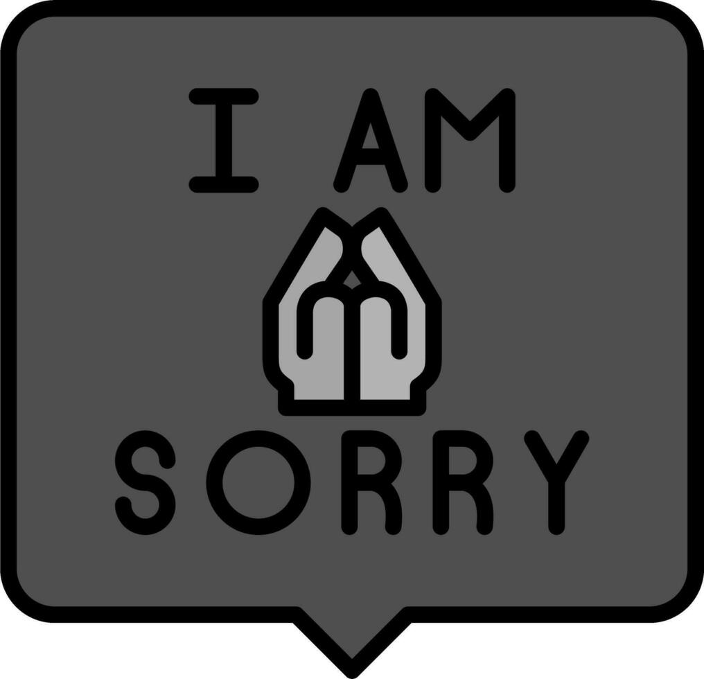 I Am Sorry Vector Icon