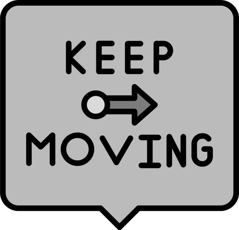 Keep Moving Vector Icon