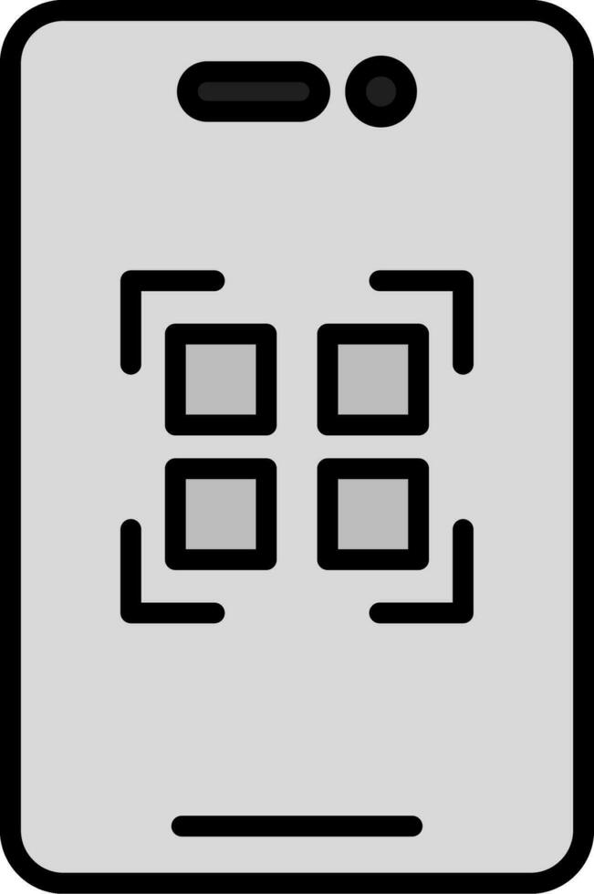 icono de vector de código qr