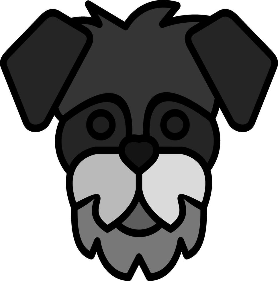 Schnauzer vector icono