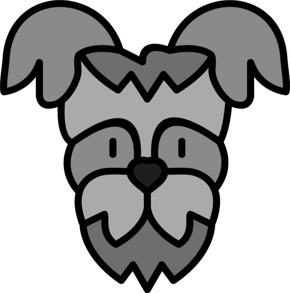Yorkshire terrier vector icono