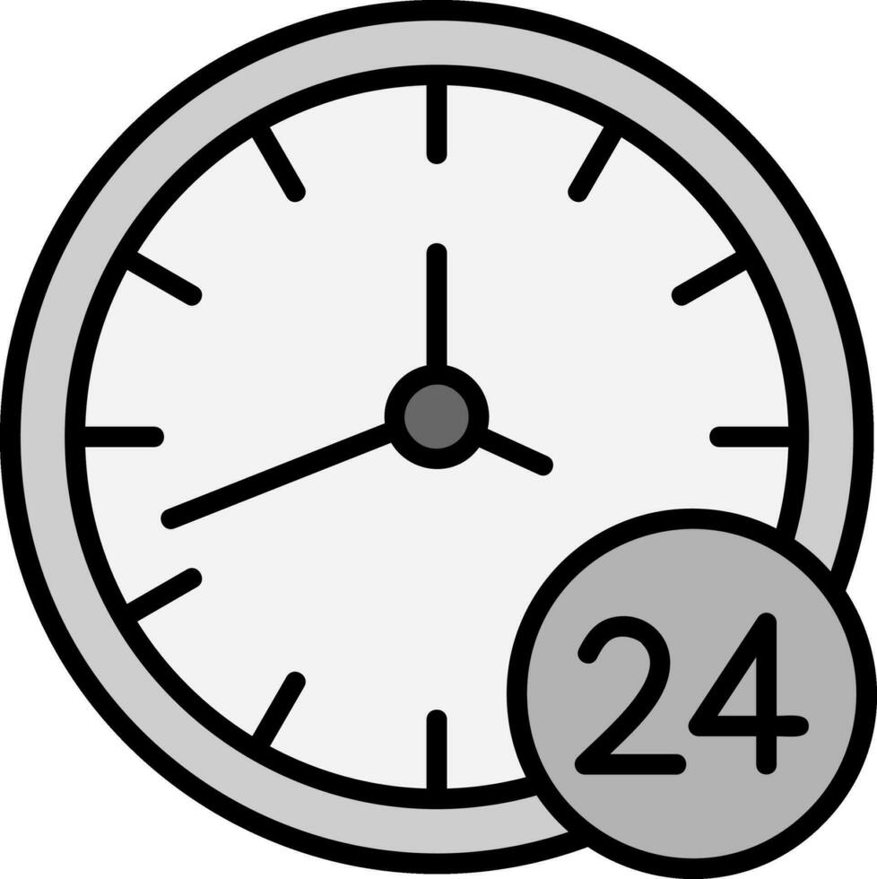 24 Hours Vector Icon