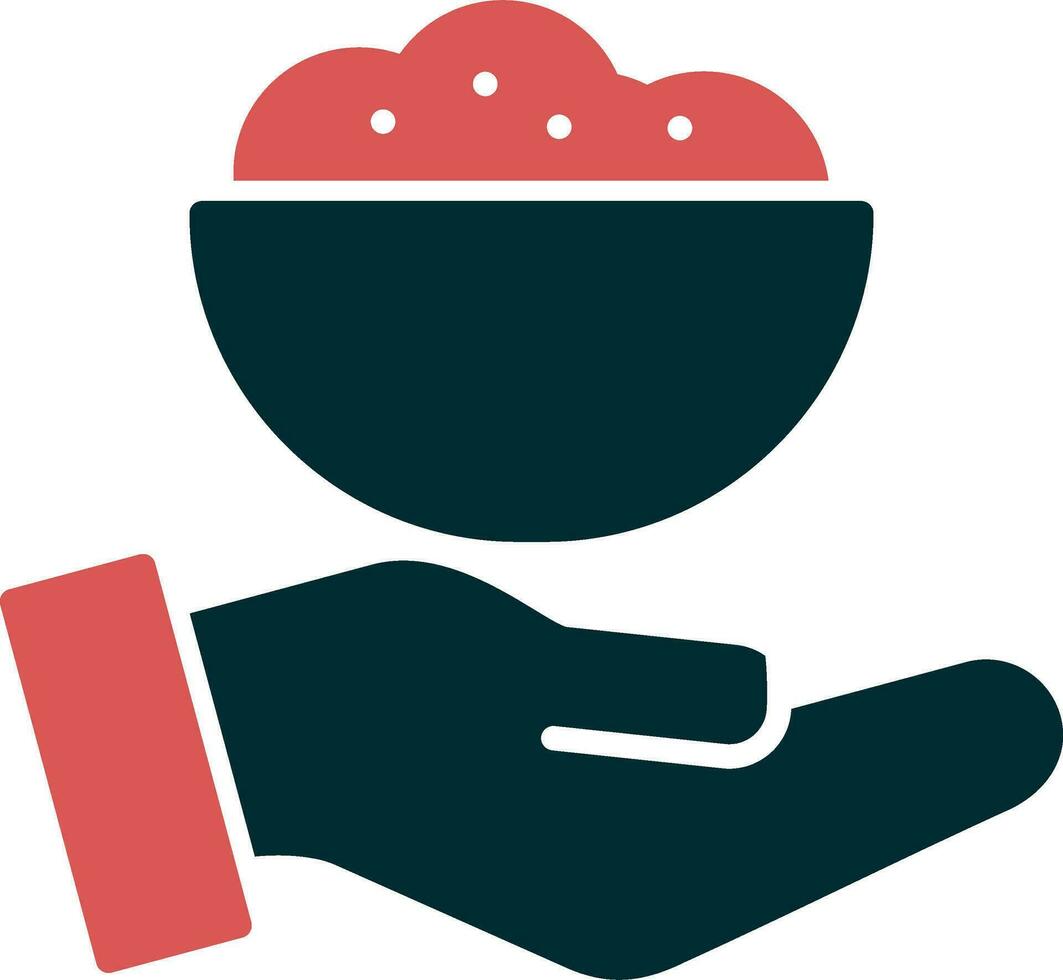 icono de vector de donación de alimentos