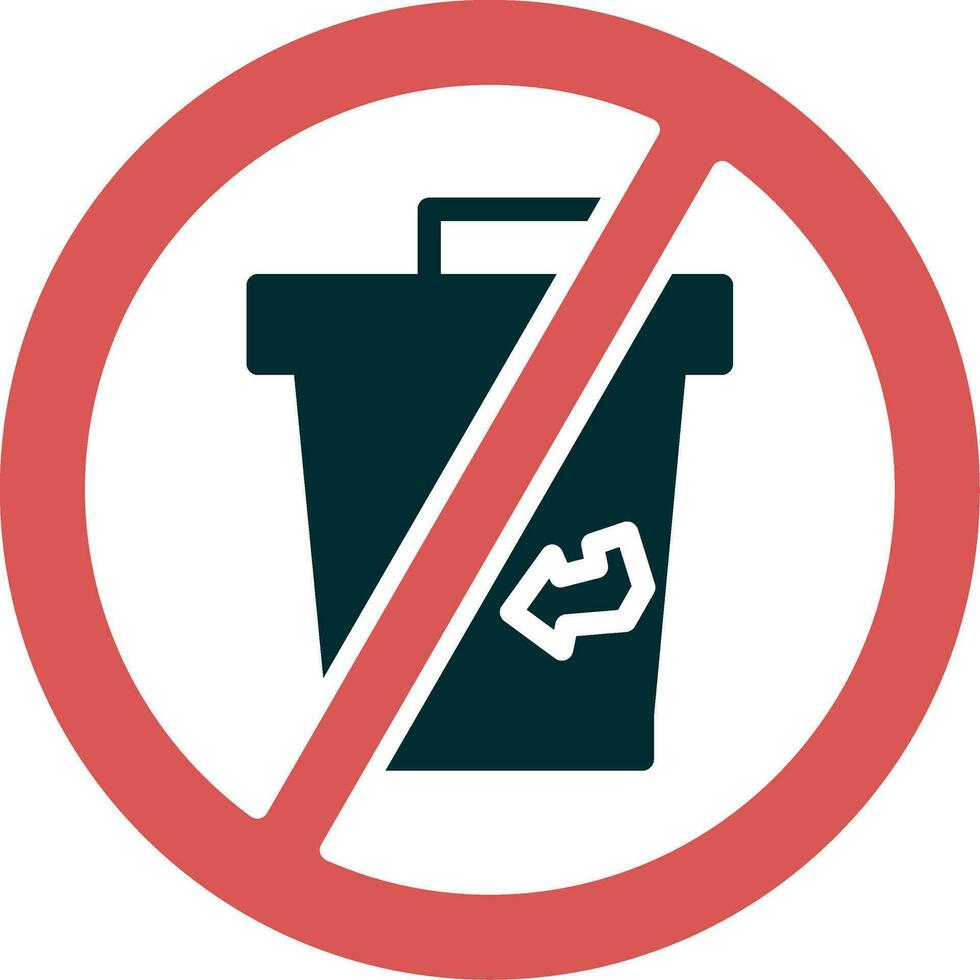 No Disposable Vector Icon