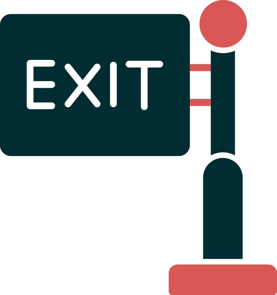 Exit Sign Vector Icon