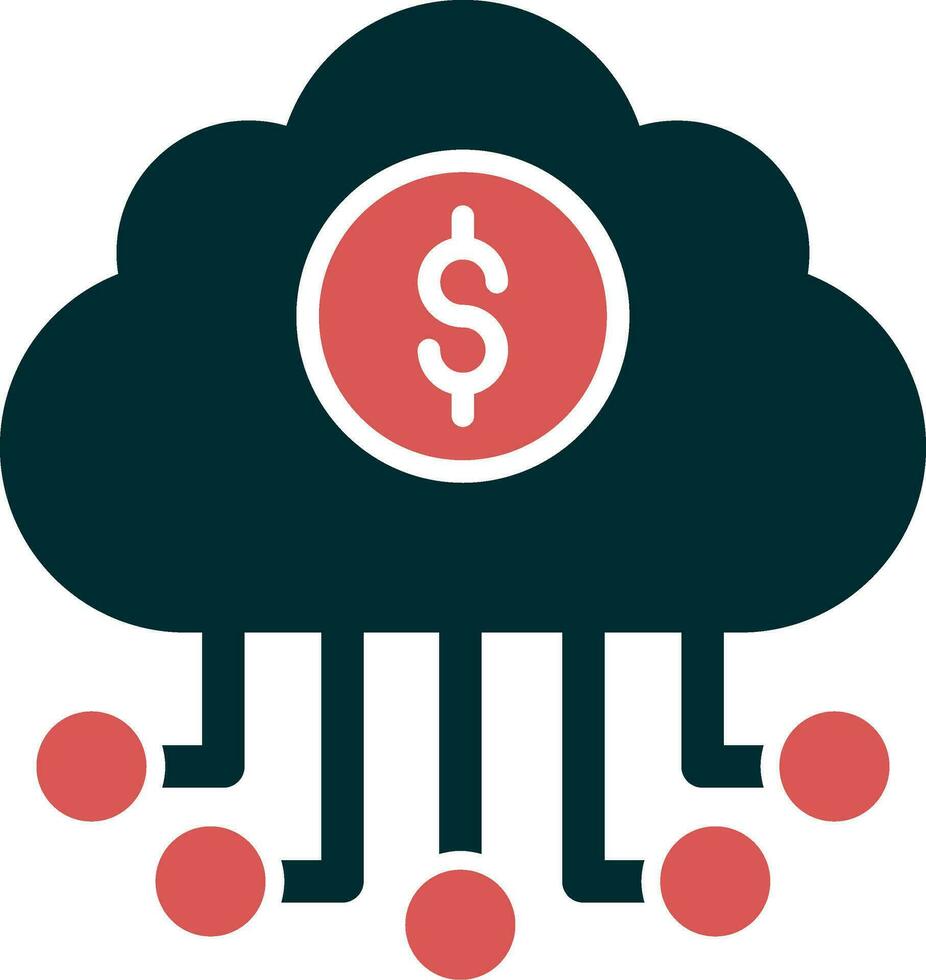 Banking Cloud Data Vector Icon