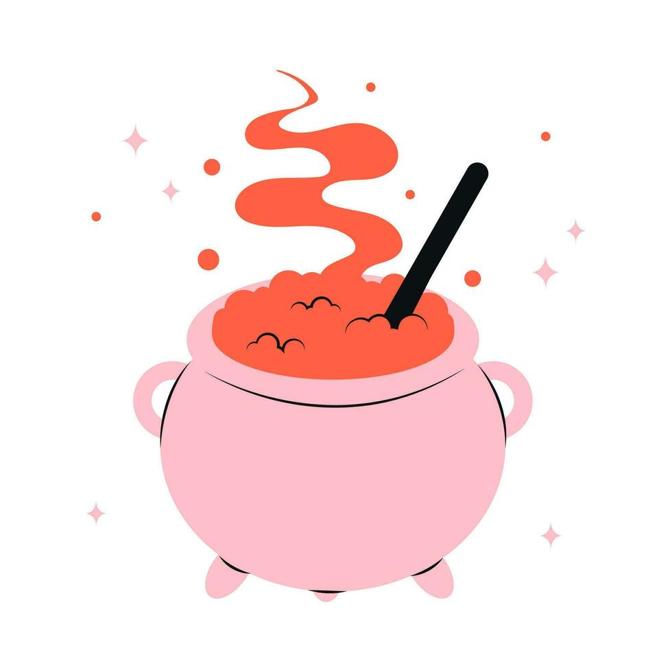 Witchs Poison Cauldron. vector