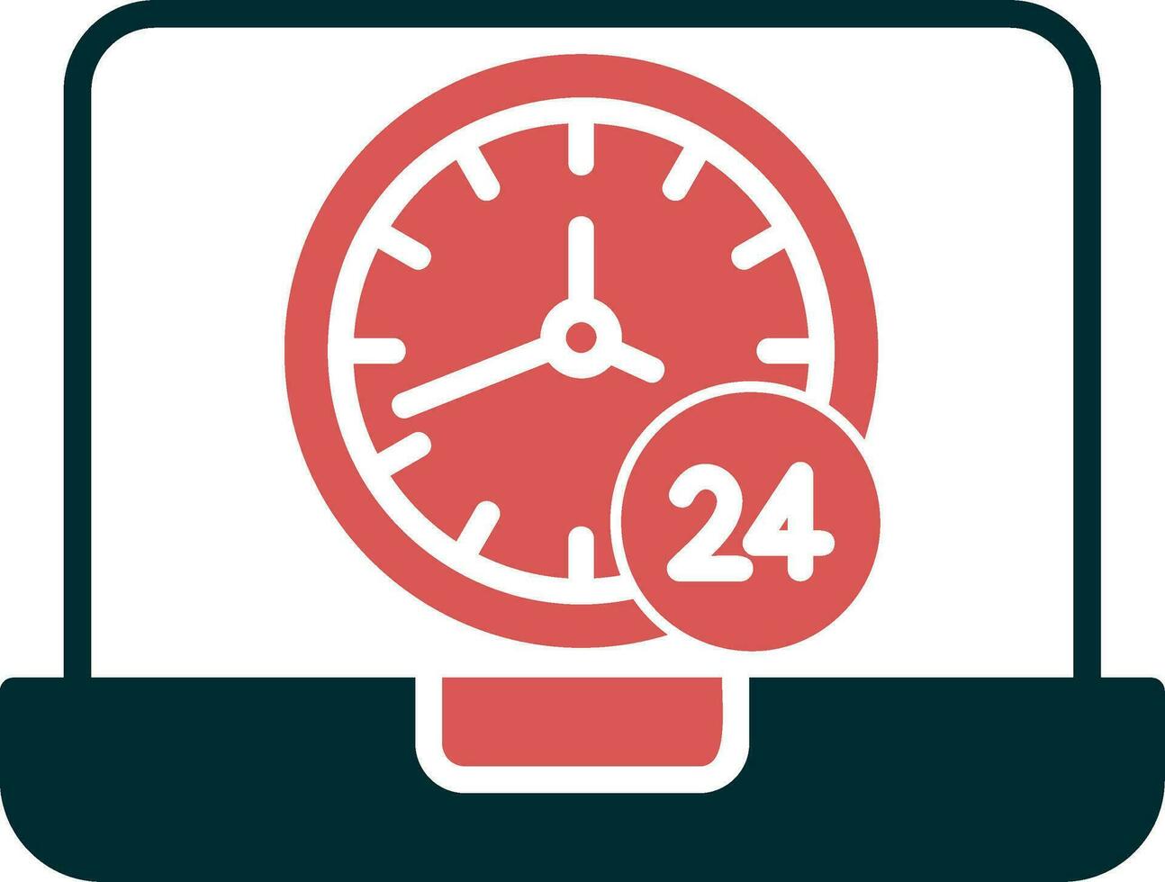 24 Hours Vector Icon