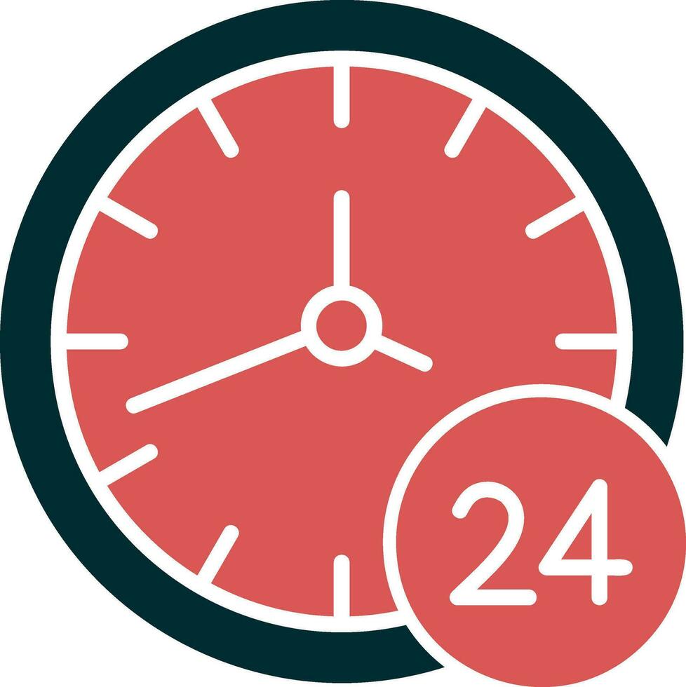 24 Hours Vector Icon