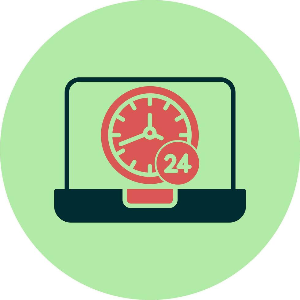 24 Hours Vector Icon