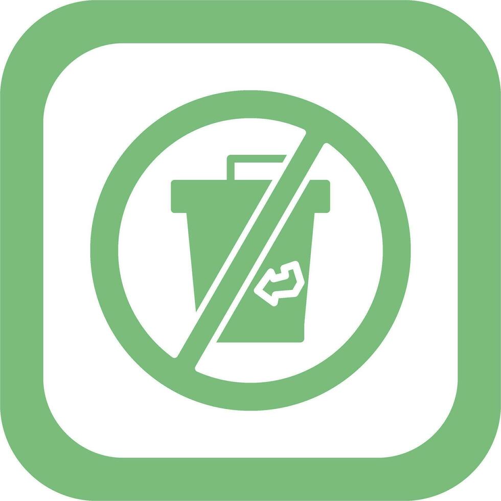 No Disposable Vector Icon