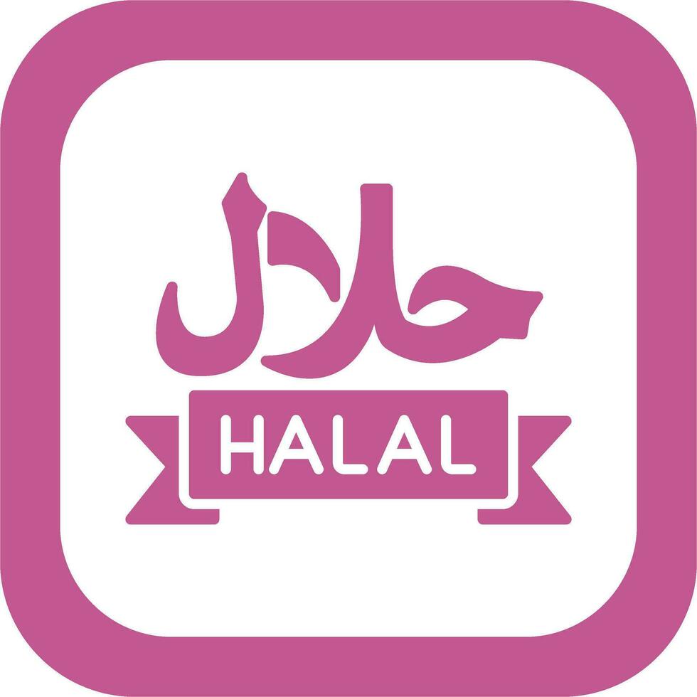 icono de vector halal