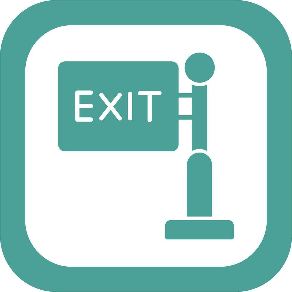 Exit Sign Vector Icon