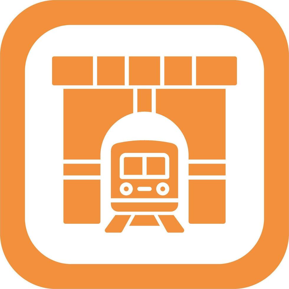 icono de vector de túnel