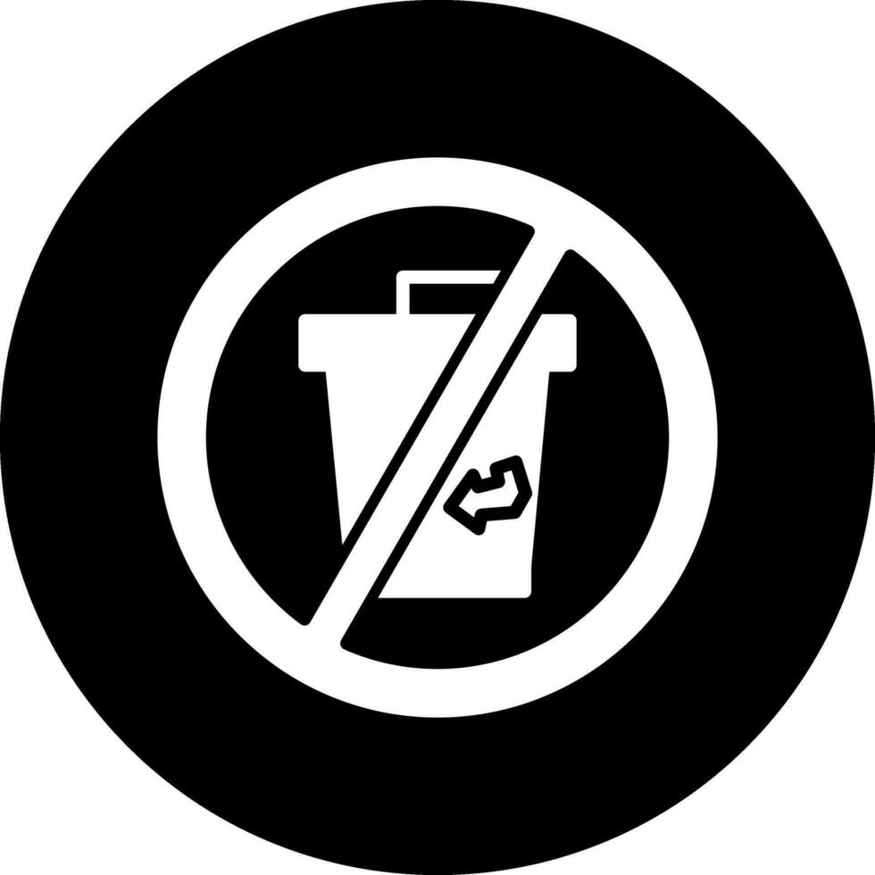 No desechable vector icono