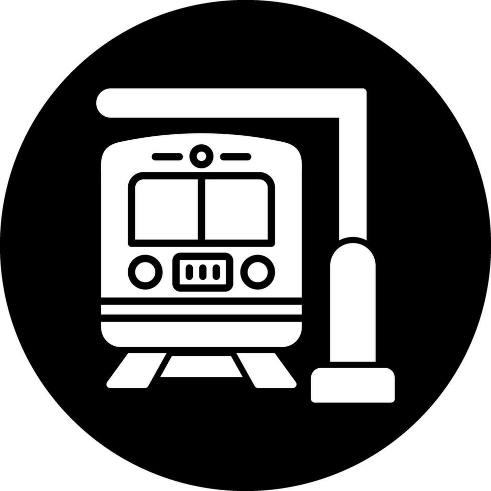 tren estación vector icono