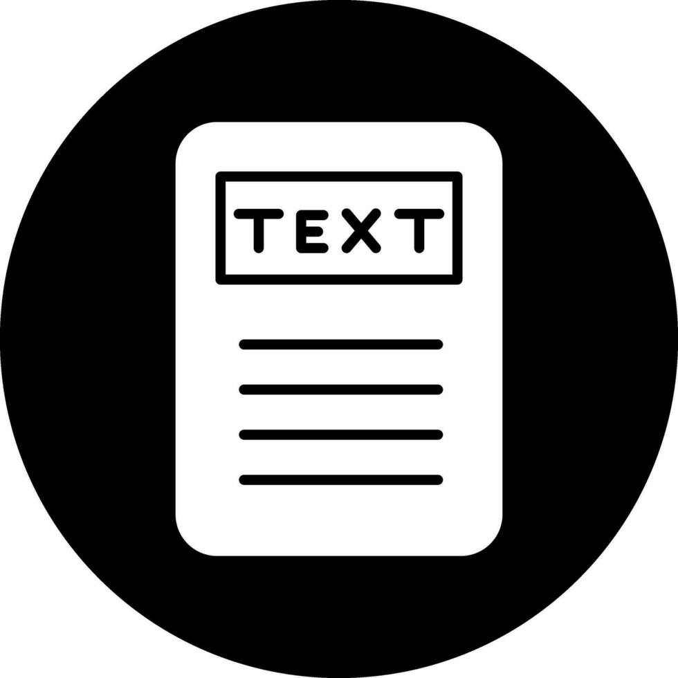 icono de vector de texto