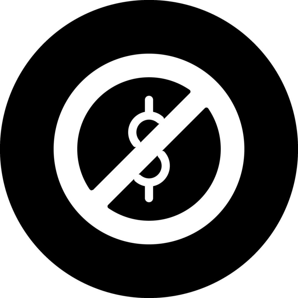 Cash Forbidden Vector Icon