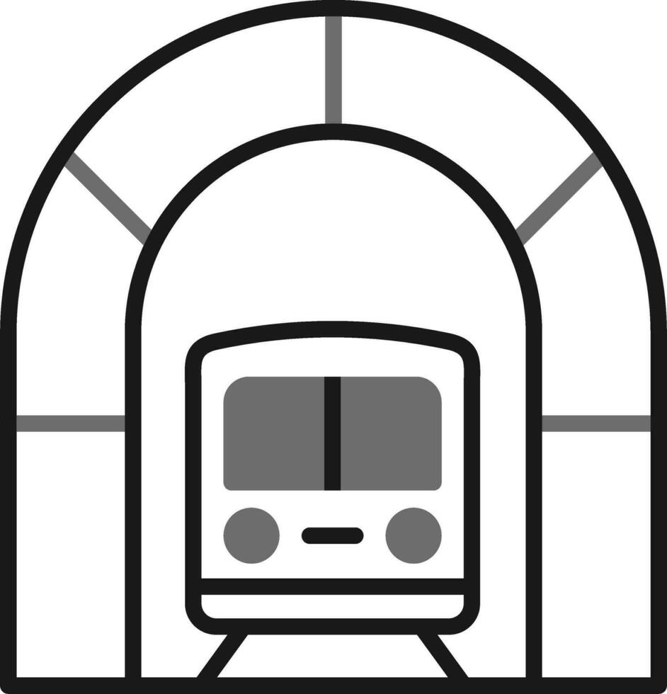 icono de vector de túnel