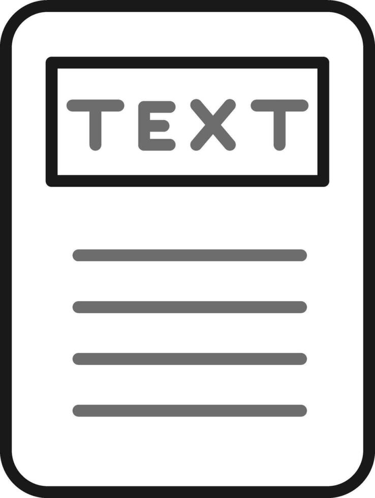 Text Vector Icon