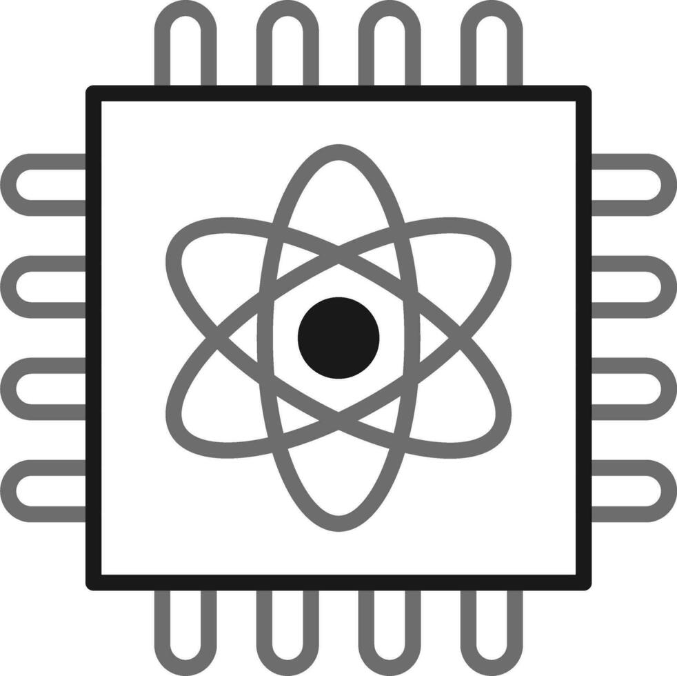 Quantum Computing Vector Icon