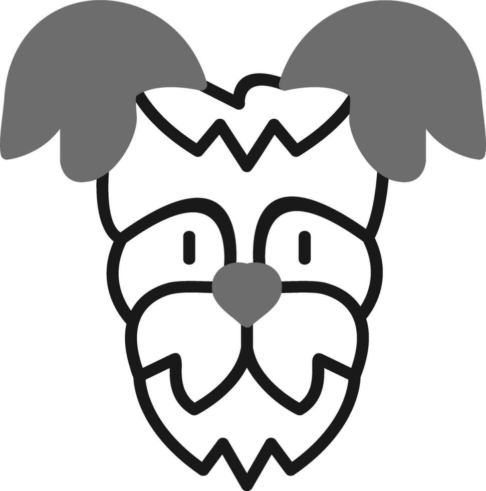 Yorkshire terrier vector icono