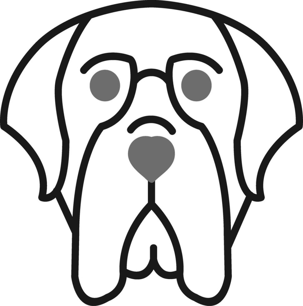 English Mastiff Vector Icon