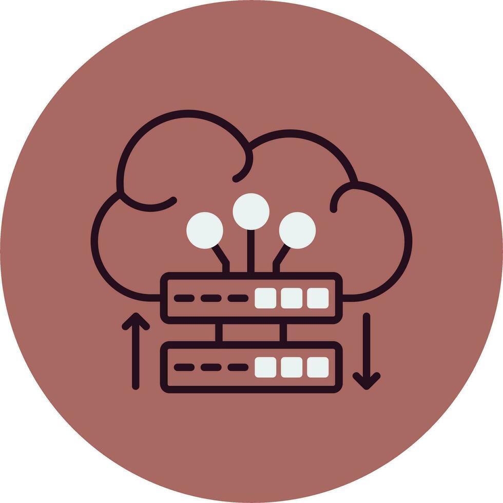 Cloud Server Vector Icon