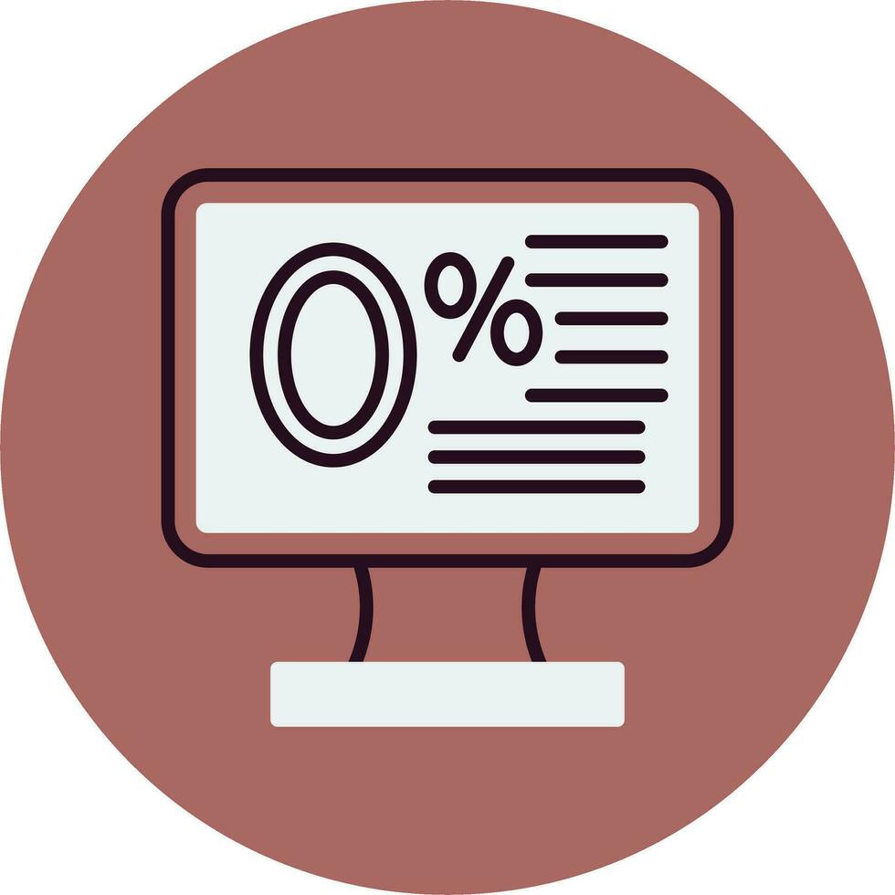 Zero Percent Vector Icon