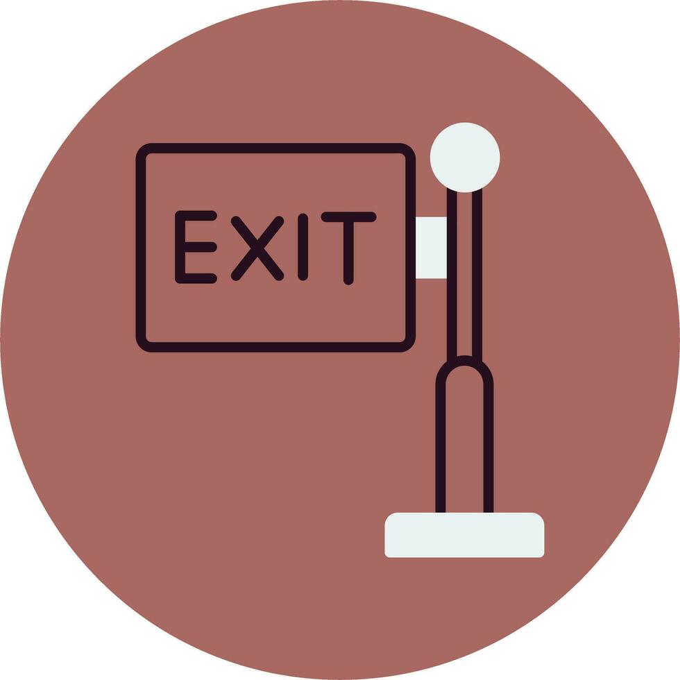 Exit Sign Vector Icon