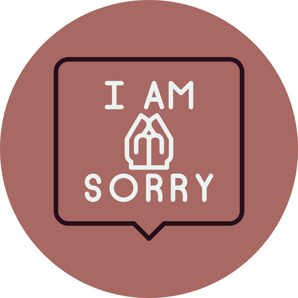 I Am Sorry Vector Icon