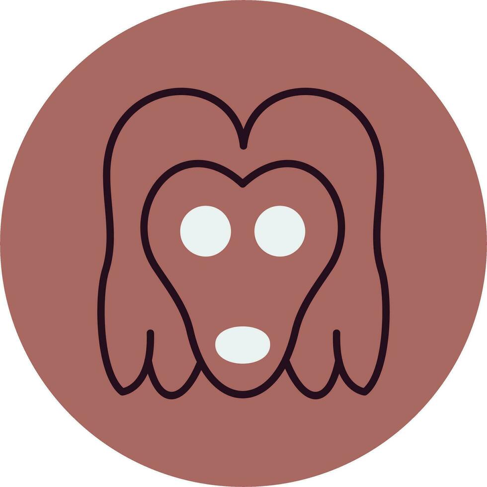 Afghan Hound Vector Icon