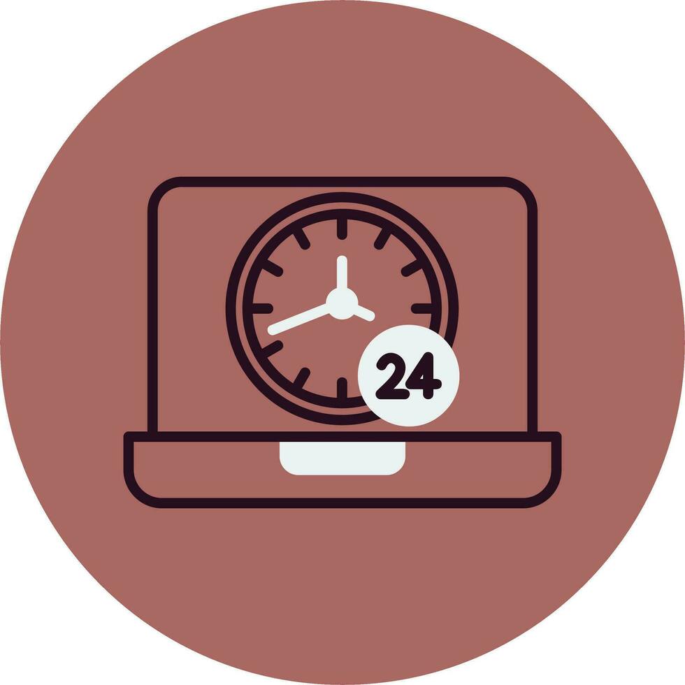 24 Hours Vector Icon