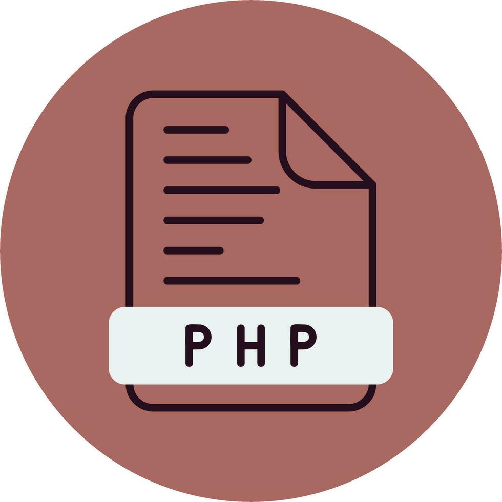 icono de vector de php