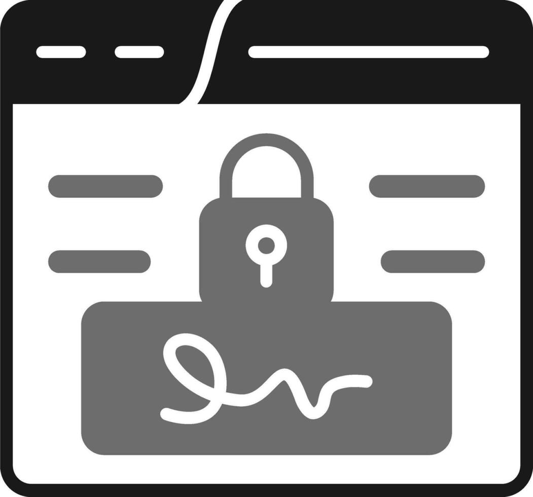 Electronic Signature Vector Icon