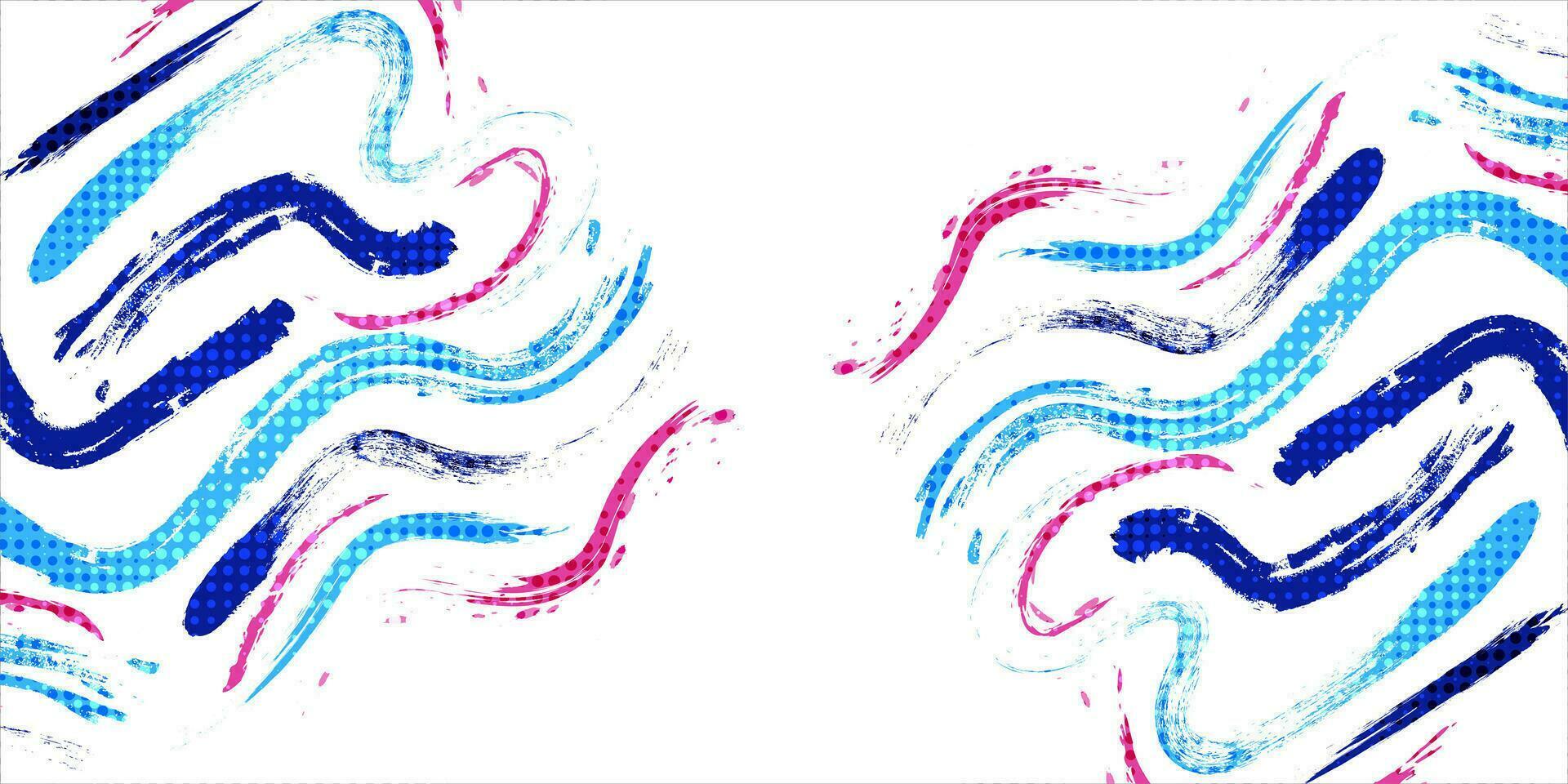 Abstract and Colorful Grunge Brush Background with Halftone Effect. Brush Stroke Illustration for Banner, Poster, or Sports Background. Scratch and Texture Elements For Design vector