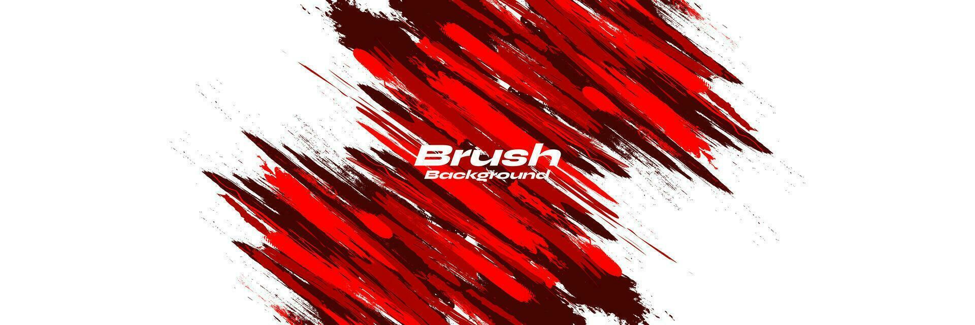 Red Brush Illustration Isolated on White Background. Sport Background. Scratch and Texture Elements For Design vector