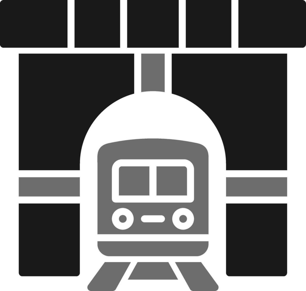 icono de vector de túnel