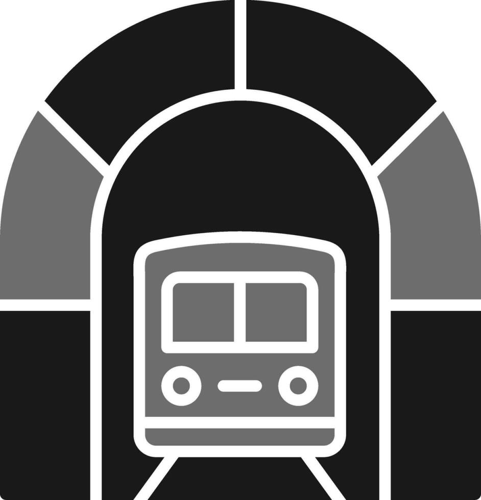 icono de vector de túnel