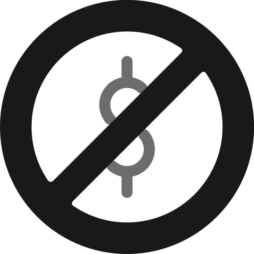 Cash Forbidden Vector Icon