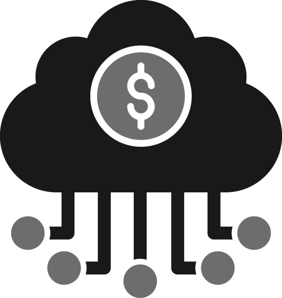 Banking Cloud Data Vector Icon